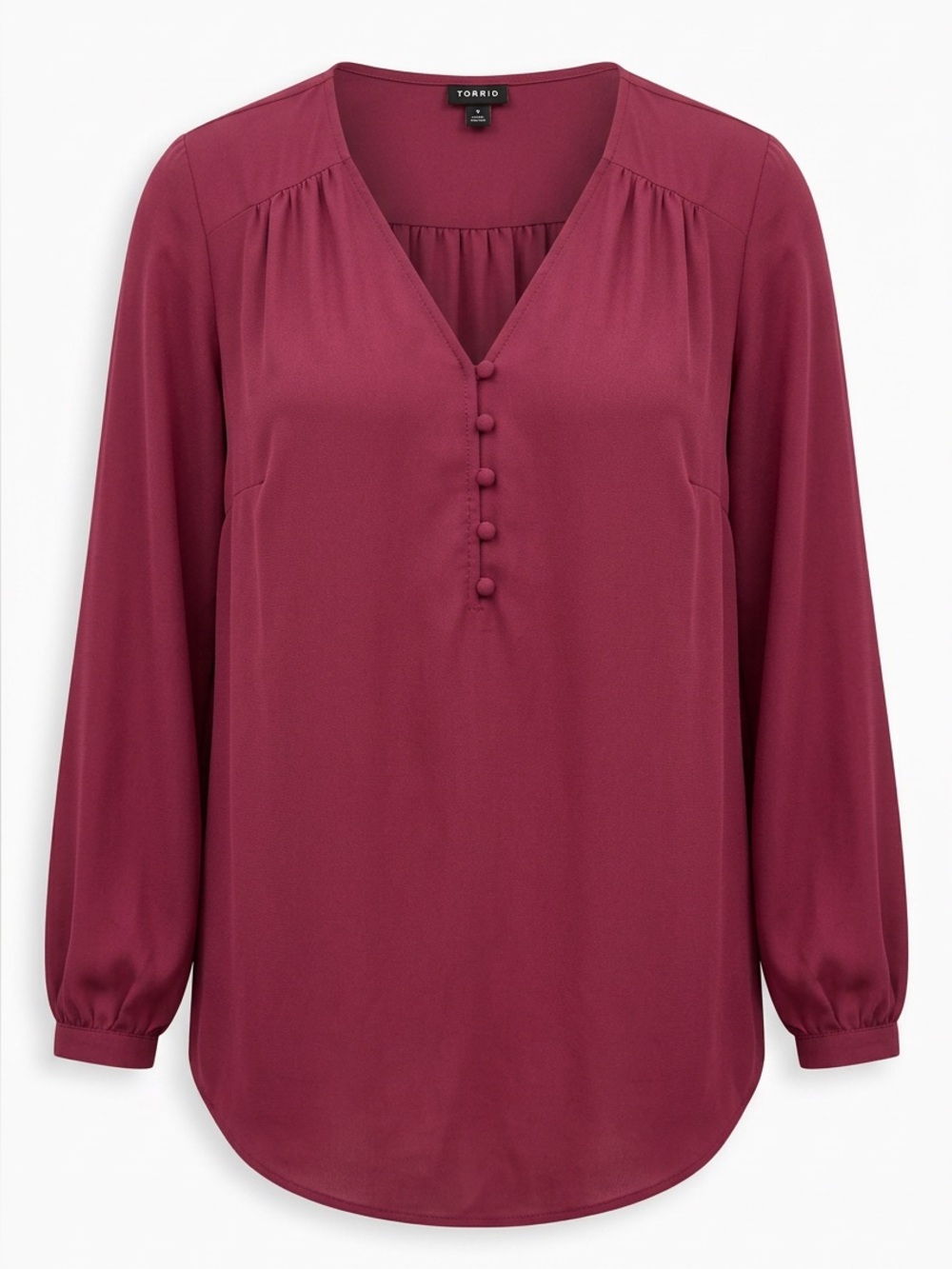 Torrid Deep Pink Button-Front Blouse